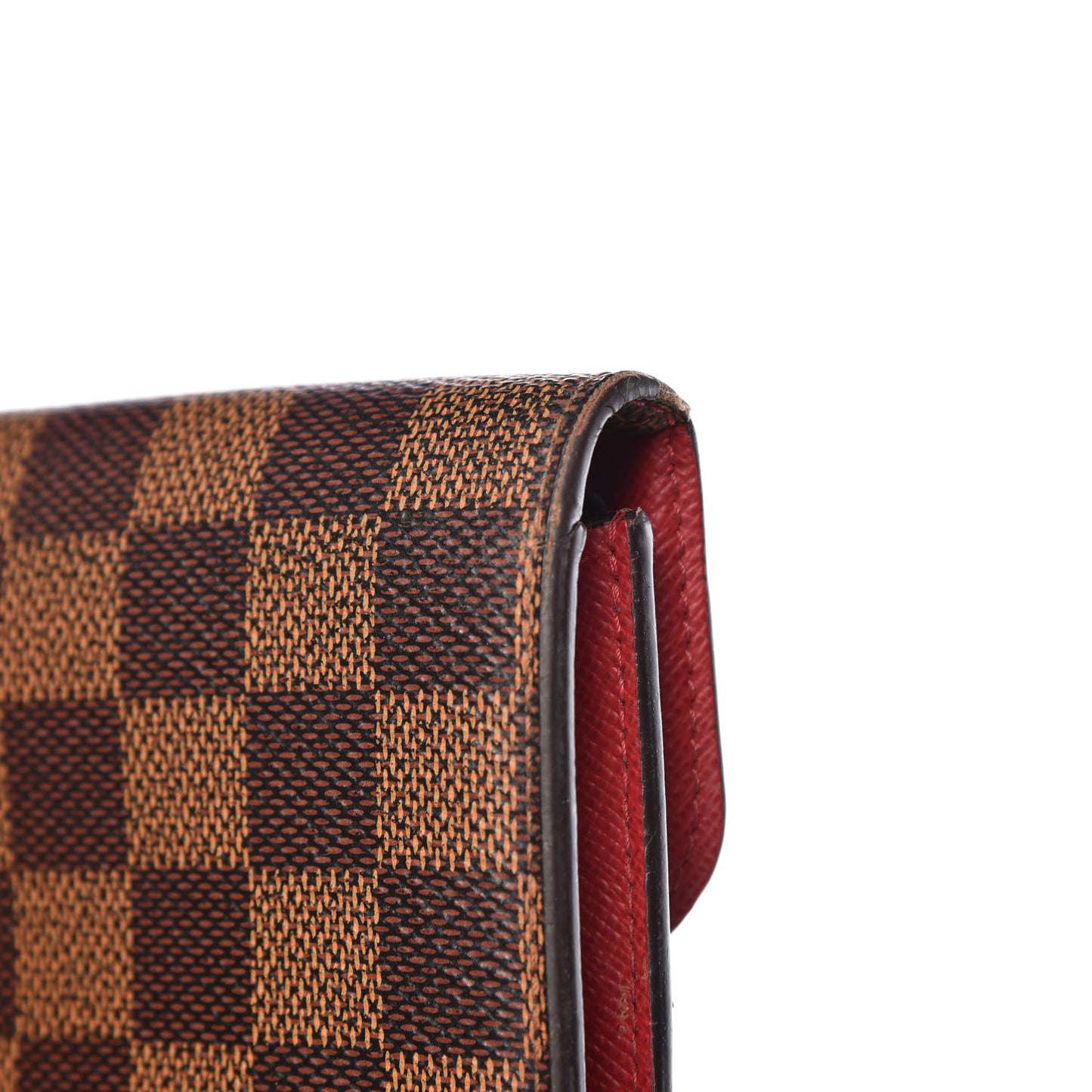 Damier Ebene Emilie Wallet Red