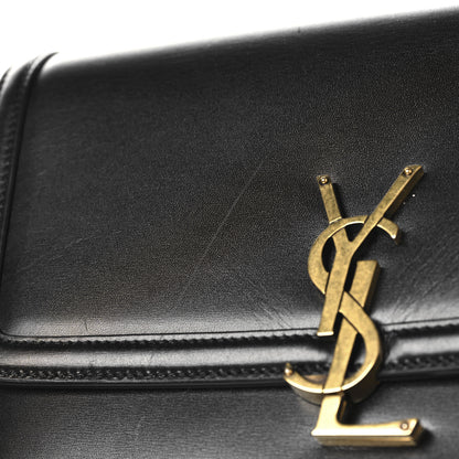 Saint Laurent Box Calfskin Monogram Medium Solferino Satchel Black 10 of 11