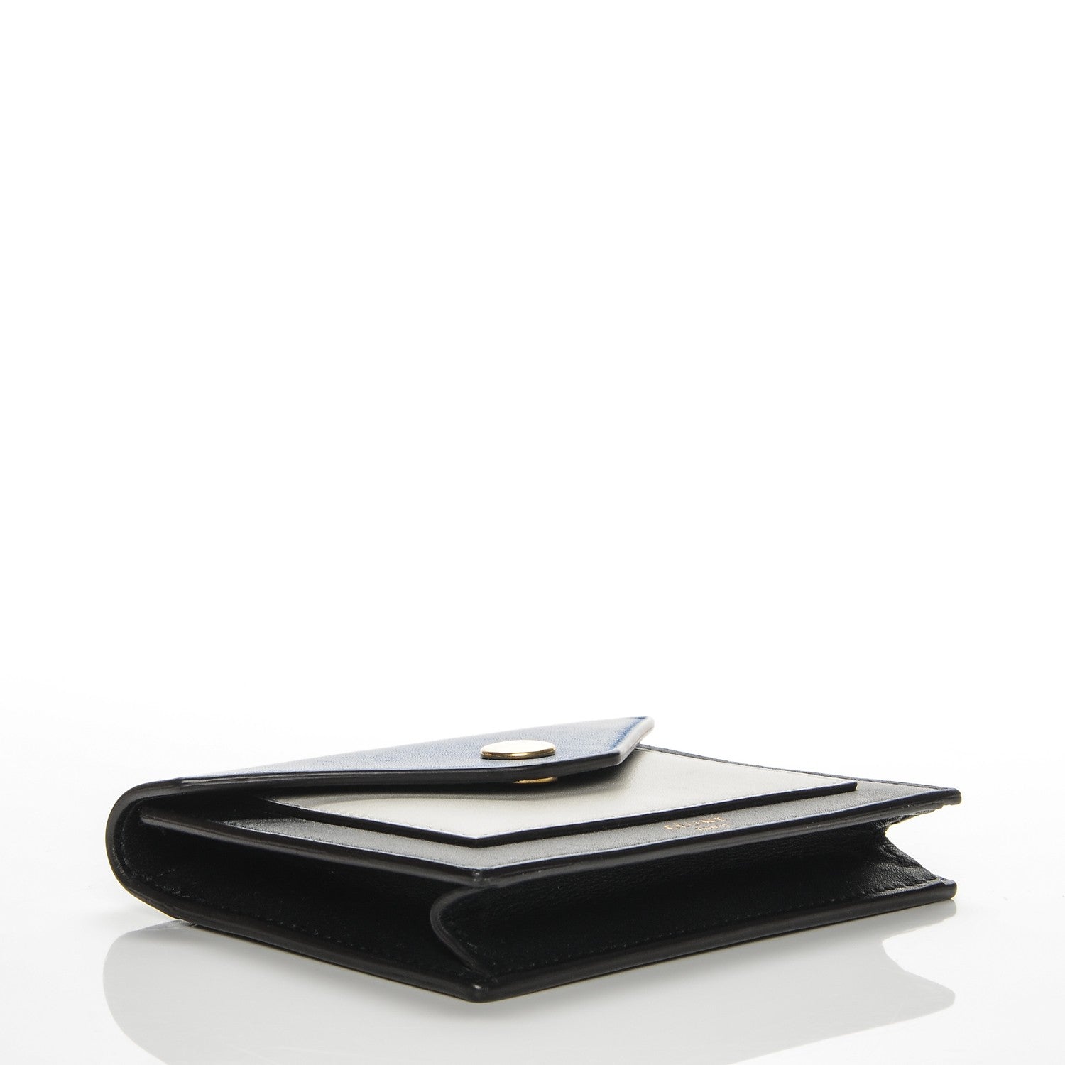 Celine Smooth Calfskin Pocket Card Holder Sea 4 of 6