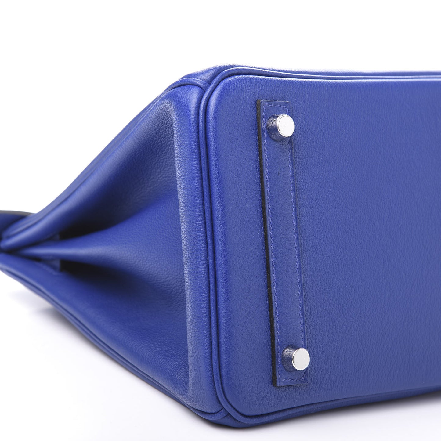 Taurillon Novillo Birkin 30 Bleu Electrique