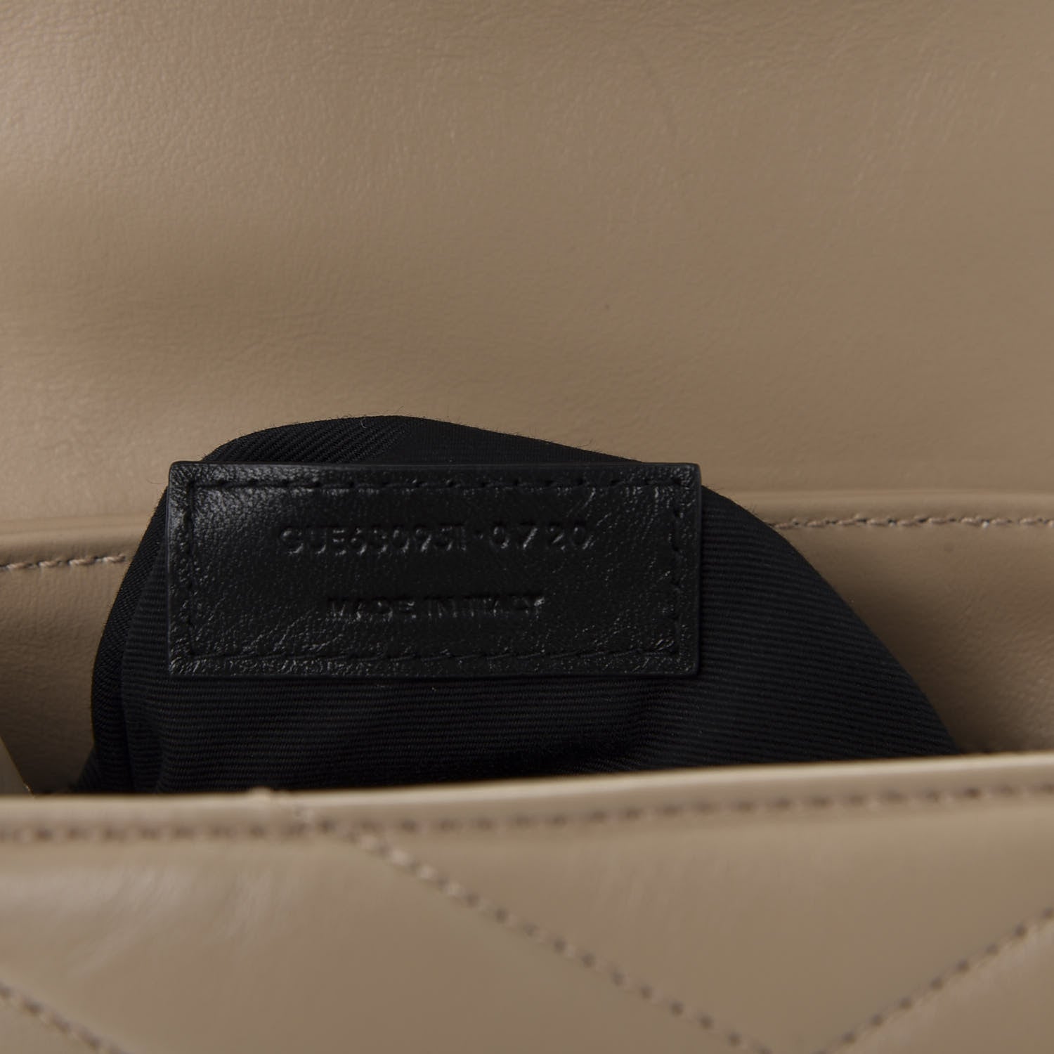 Saint Laurent Calfskin Y Quilted Monogram Toy Loulou Crossbody Bag Dark Beige 9 of 11