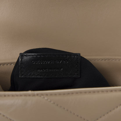 Saint Laurent Calfskin Y Quilted Monogram Toy Loulou Crossbody Bag Dark Beige 9 of 11