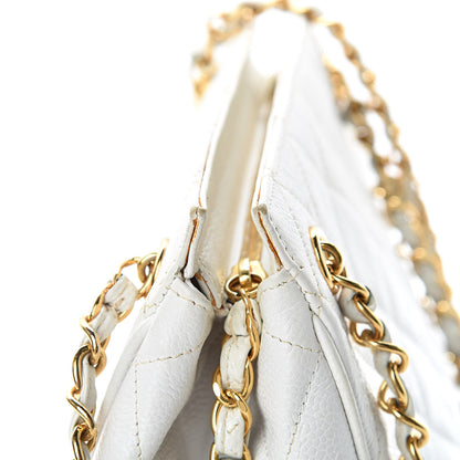 Chanel Caviar Quilted Shoulder Bag White 17 of 17