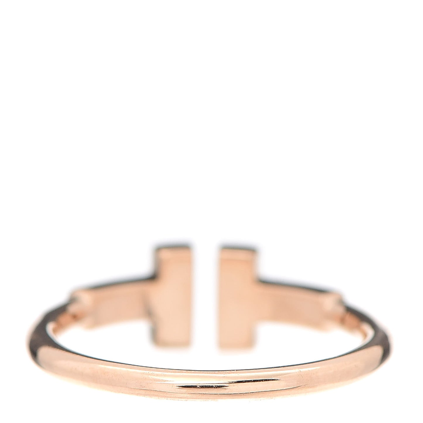 18K Rose Gold Diamond T Wire Ring 48 4.5