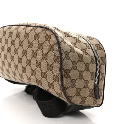 Gucci Monogram Dollar Calfskin Waist Pouch Beige Ebony Testa di Moro Marrone Scuro 9 of 9