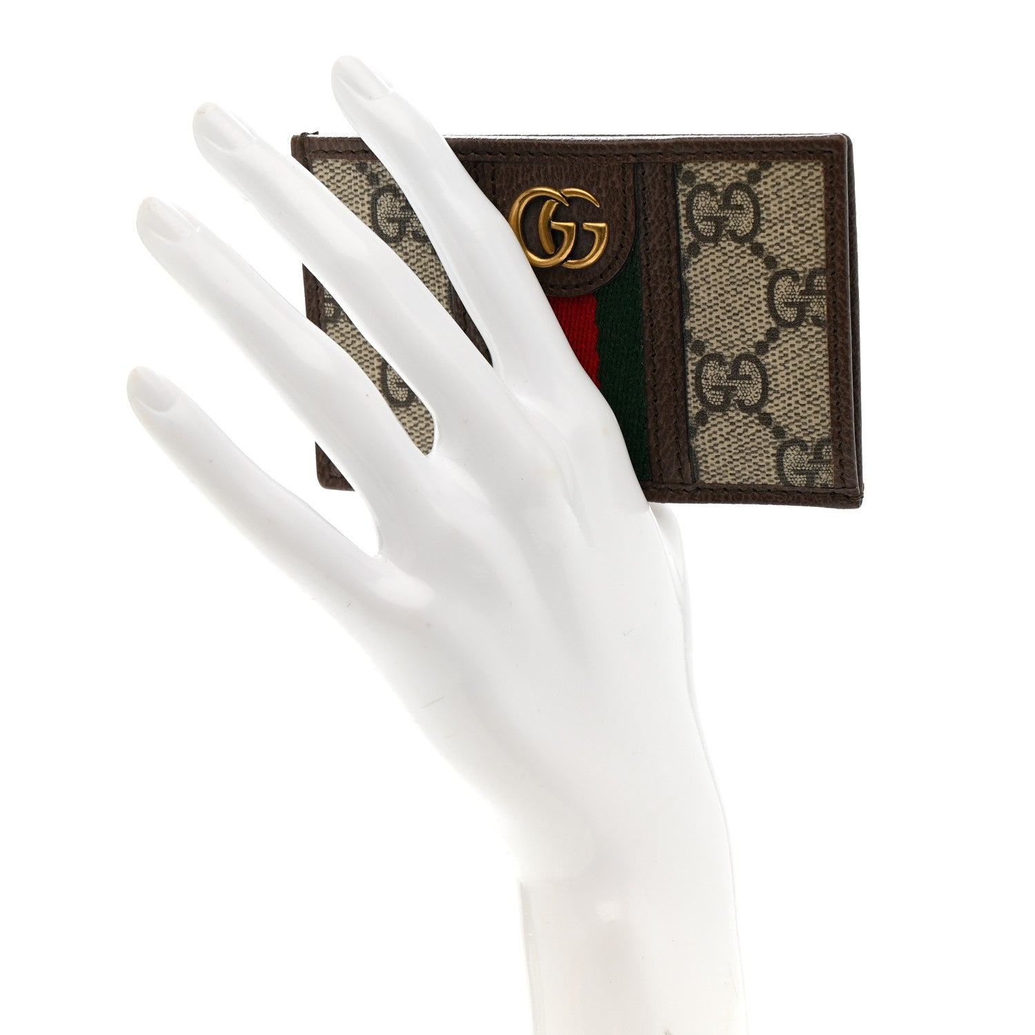 Gucci GG Supreme Monogram Ophidia Card Holder Brown 2 of 6