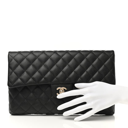 Chanel Caviar Quilted Flap Clutch Black 2 of 9