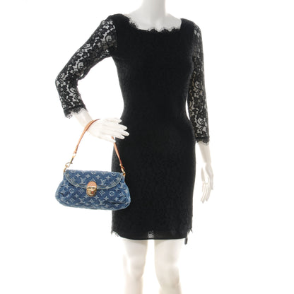Louis Vuitton Monogram Denim Mini Pleaty Blue 2 of 7