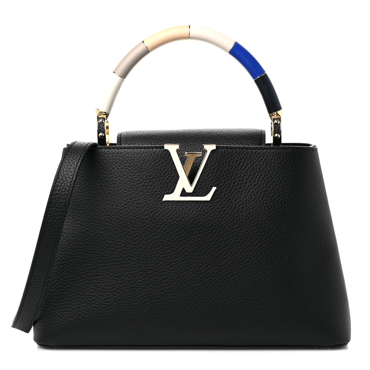 Louis Vuitton Taurillon Kintsugi Capucines MM Black 1 of 8