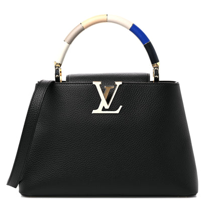 Louis Vuitton Taurillon Kintsugi Capucines MM Black 1 of 8