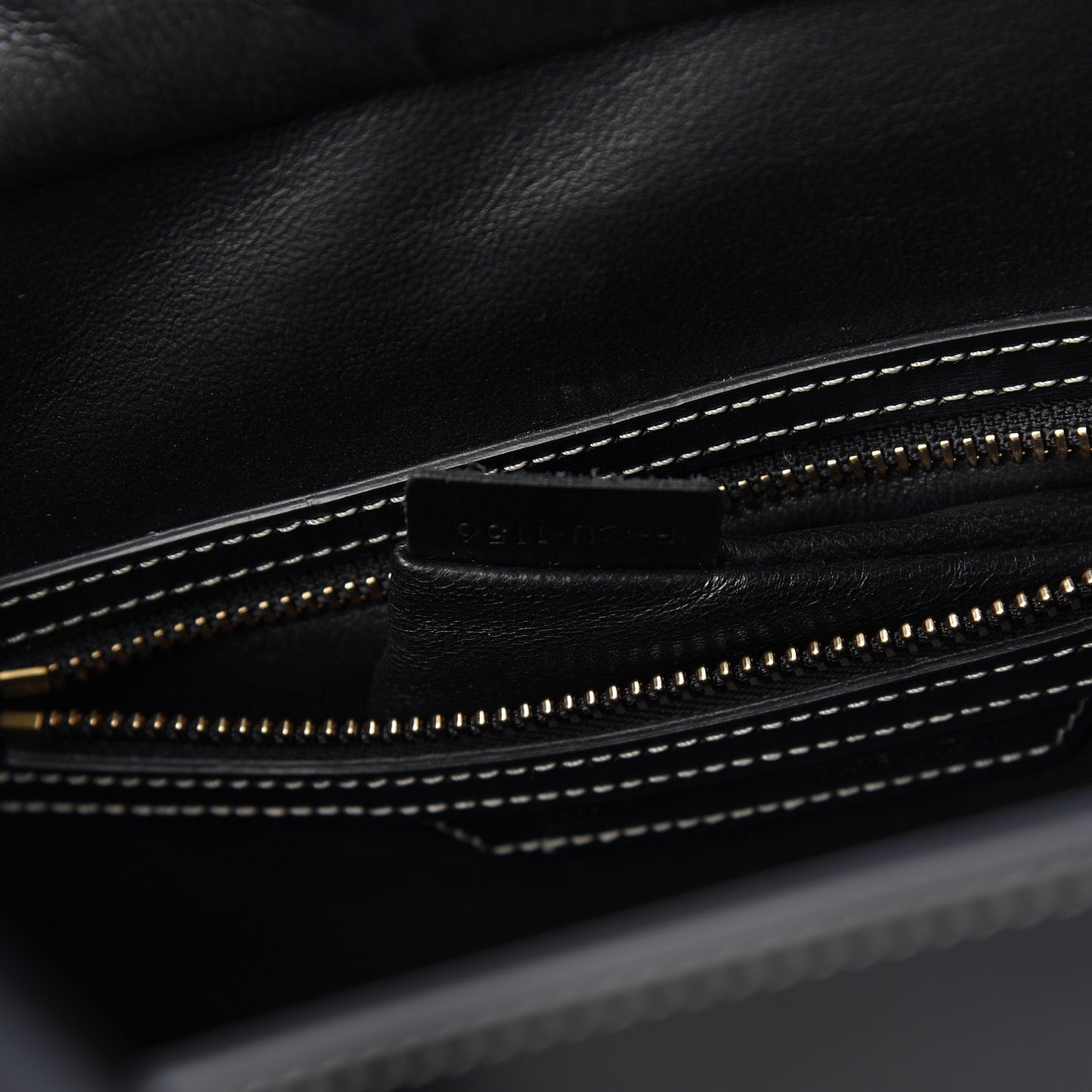 Glazed Calfskin Micro Tri-Color Luggage Dark Blue