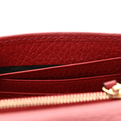 Gucci Dollar Calfskin Interlocking G Chain Wallet Red 7 of 12