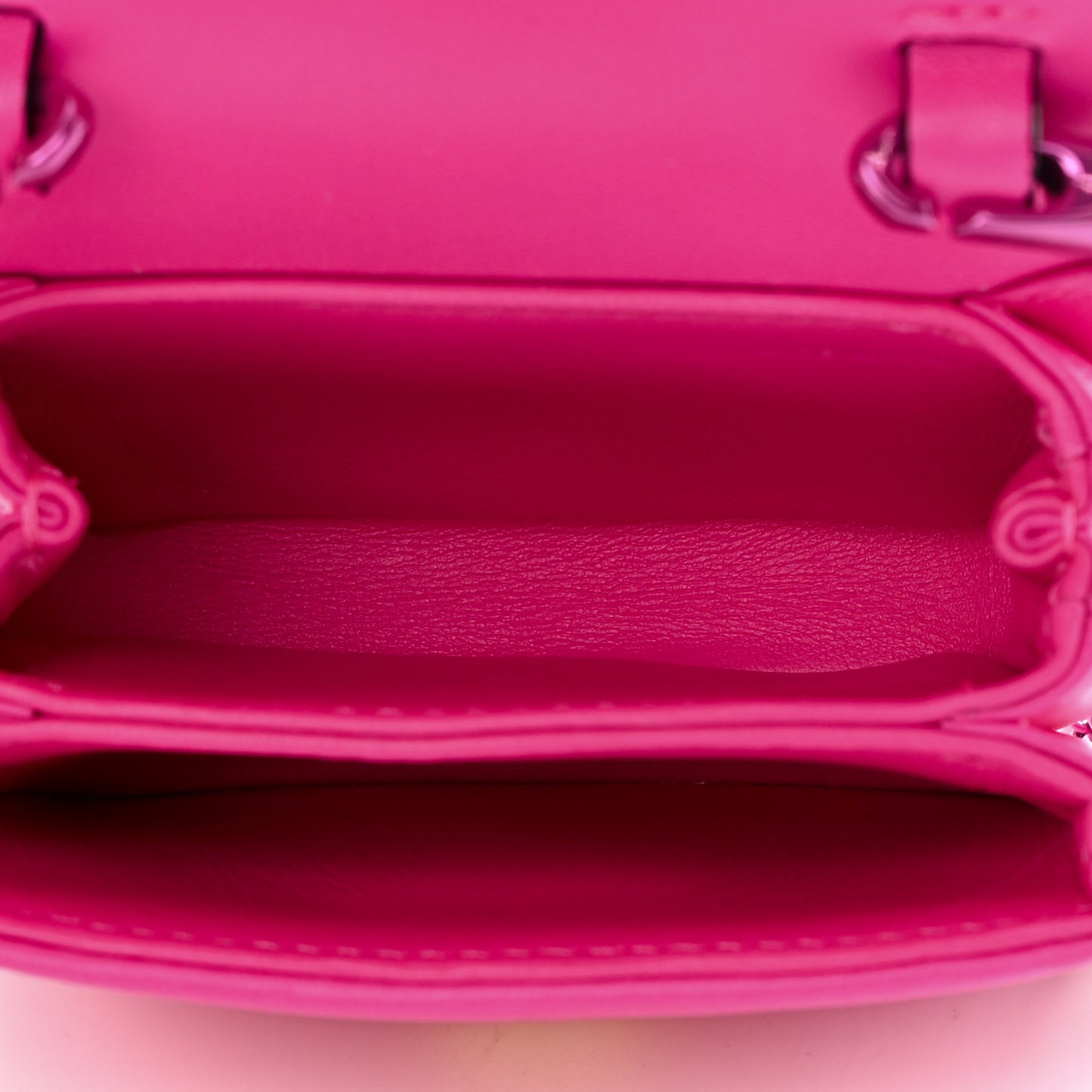 Nappa Tonal Monochrome Micro One Stud Chain Bag Pink PP
