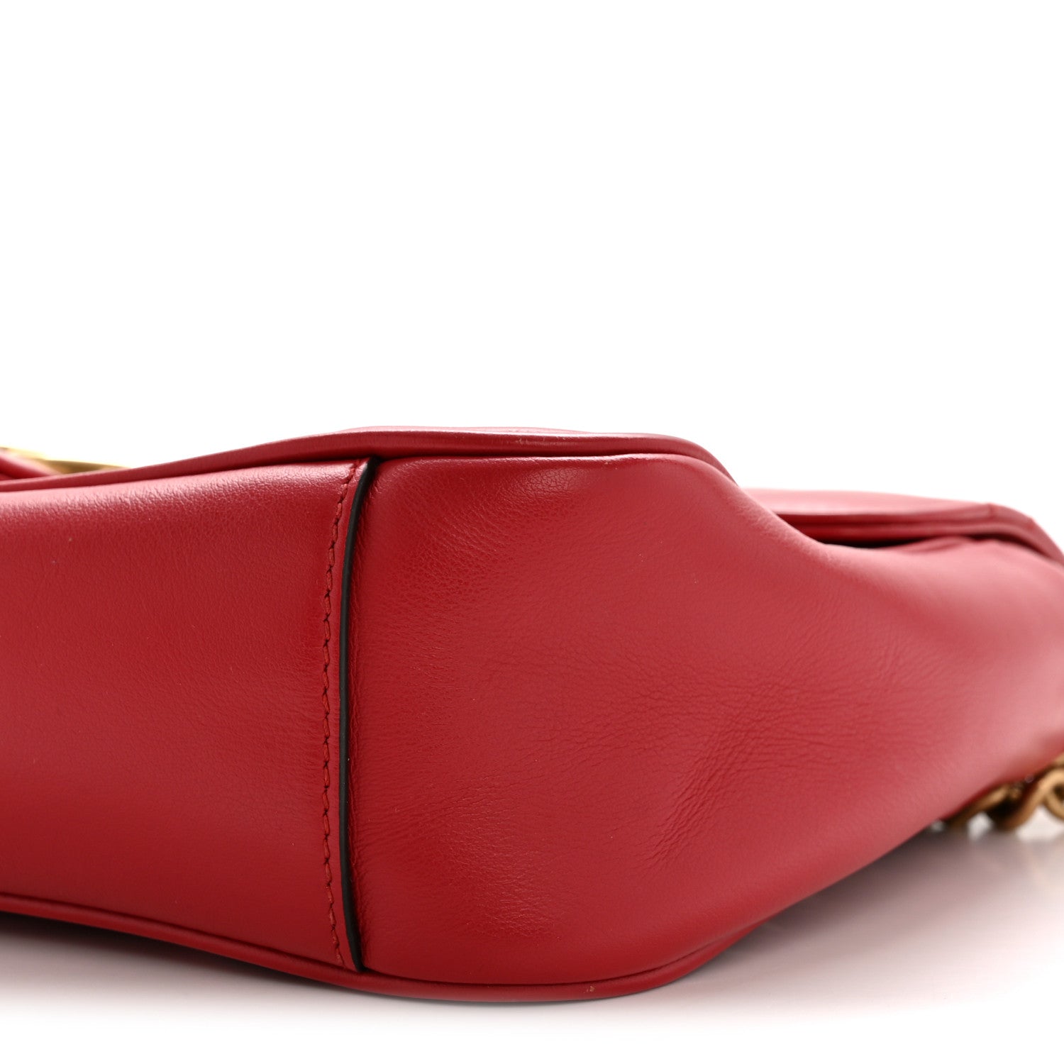 Gucci Calfskin Matelasse Small GG Marmont Shoulder Bag Hibiscus Red 10 of 15
