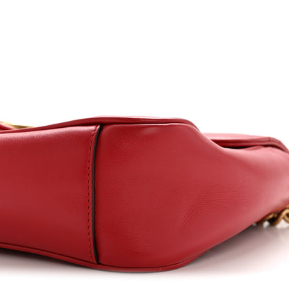 Gucci Calfskin Matelasse Small GG Marmont Shoulder Bag Hibiscus Red 10 of 15
