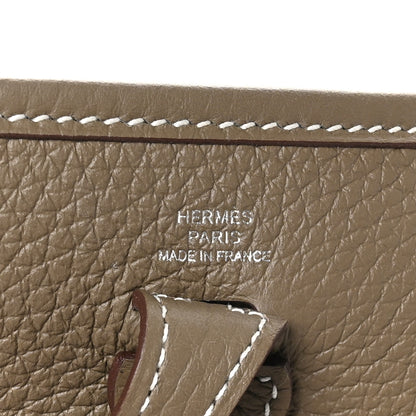 Hermes Taurillon Clemence Amazone Evelyne TPM Etoupe Bleu Indigo 7 of 10