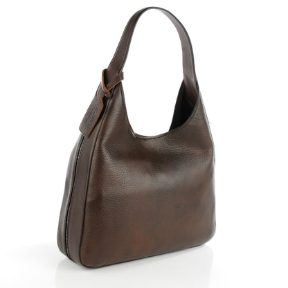 Prada Cervo Deerskin Zipper Detail Hobo Bruciato 3 of 7