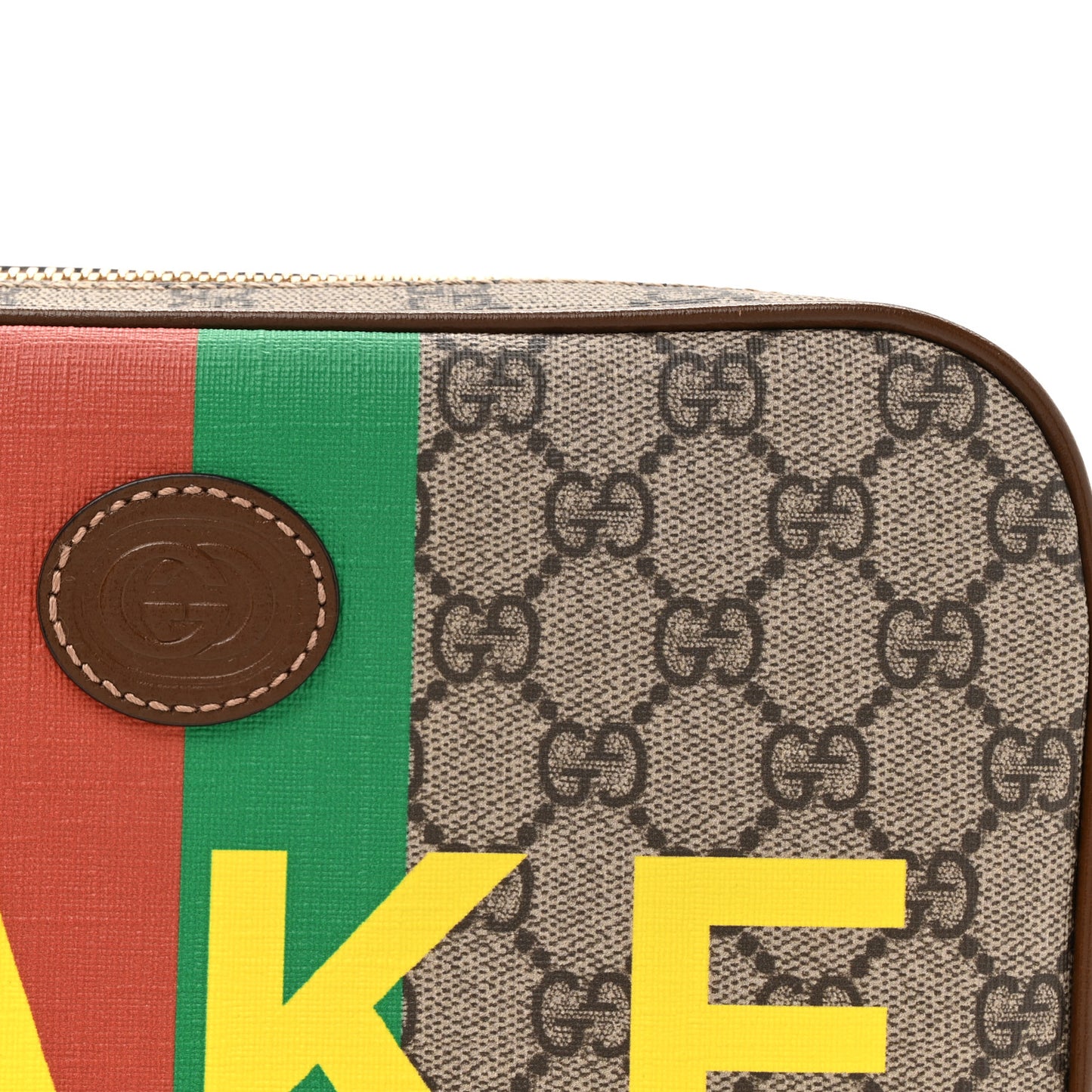 GG Supreme Monogram Azalea Calfskin Fake/Not Small Retro Interlocking G Belt Bag 120 48 Beige Ebony Brown Sugar
