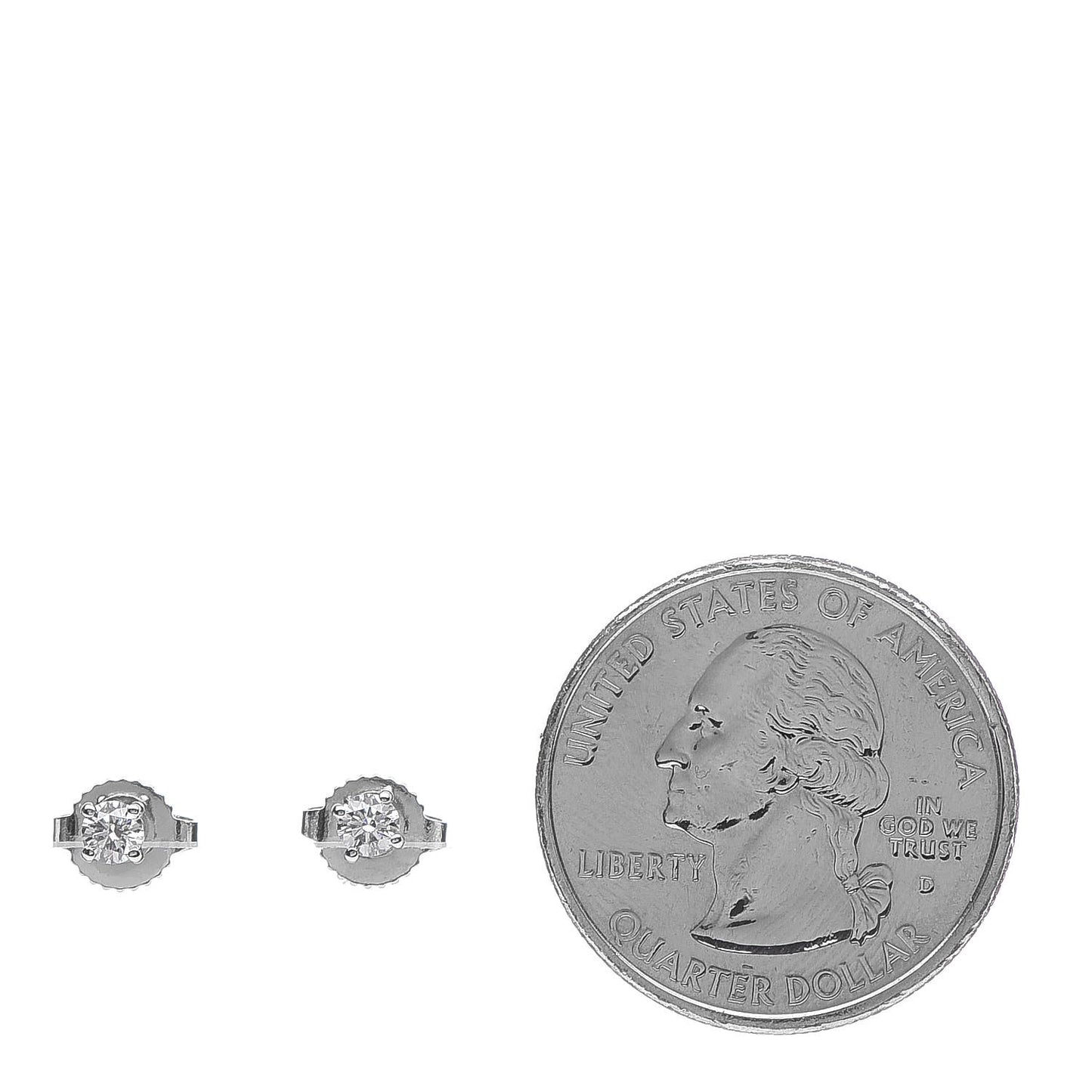 Platinum Diamond .22ctw Solitaire Earrings