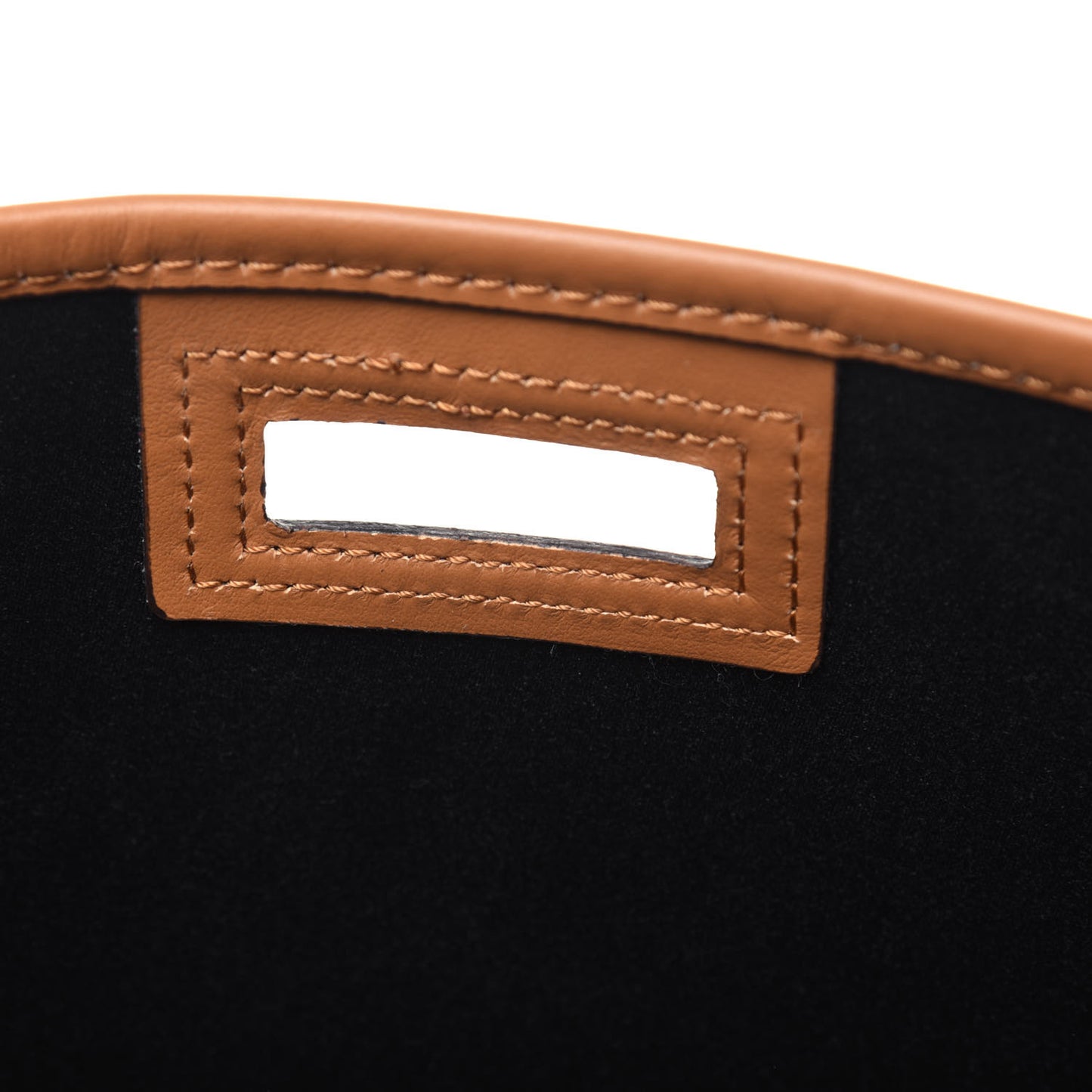 Glazed Fabric Vitello Century FF 1974 Stamp Patch Medium Peekaboo Defender Cover Mogano Panna Caramello