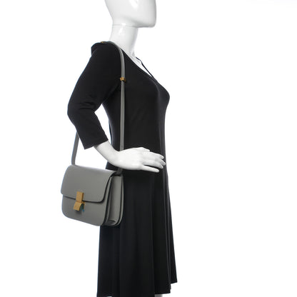 Celine Box Calfskin Medium Classic Box Flap Bag Zinc 2 of 9