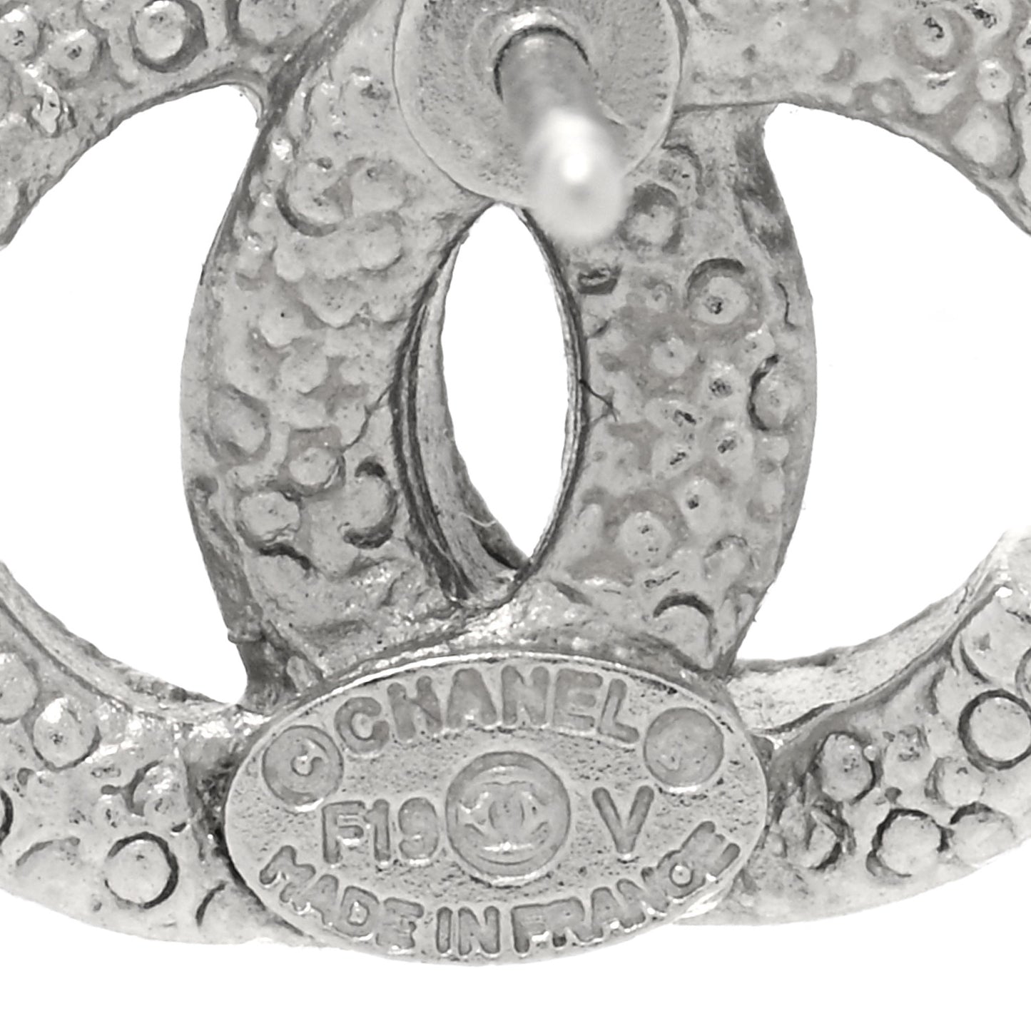 Crystal CC Earrings Silver