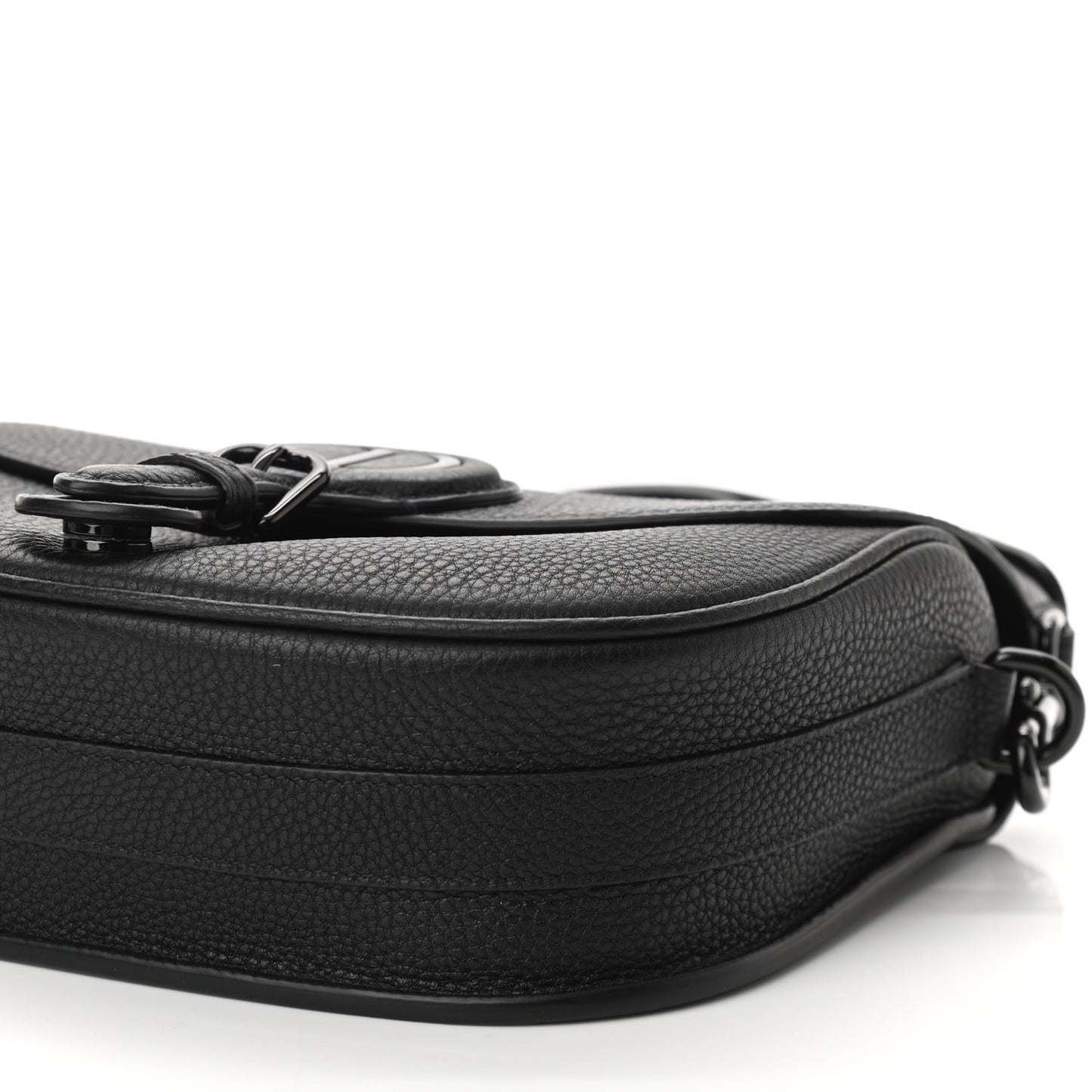 Grained Calfskin Medium Bobby Flap Black