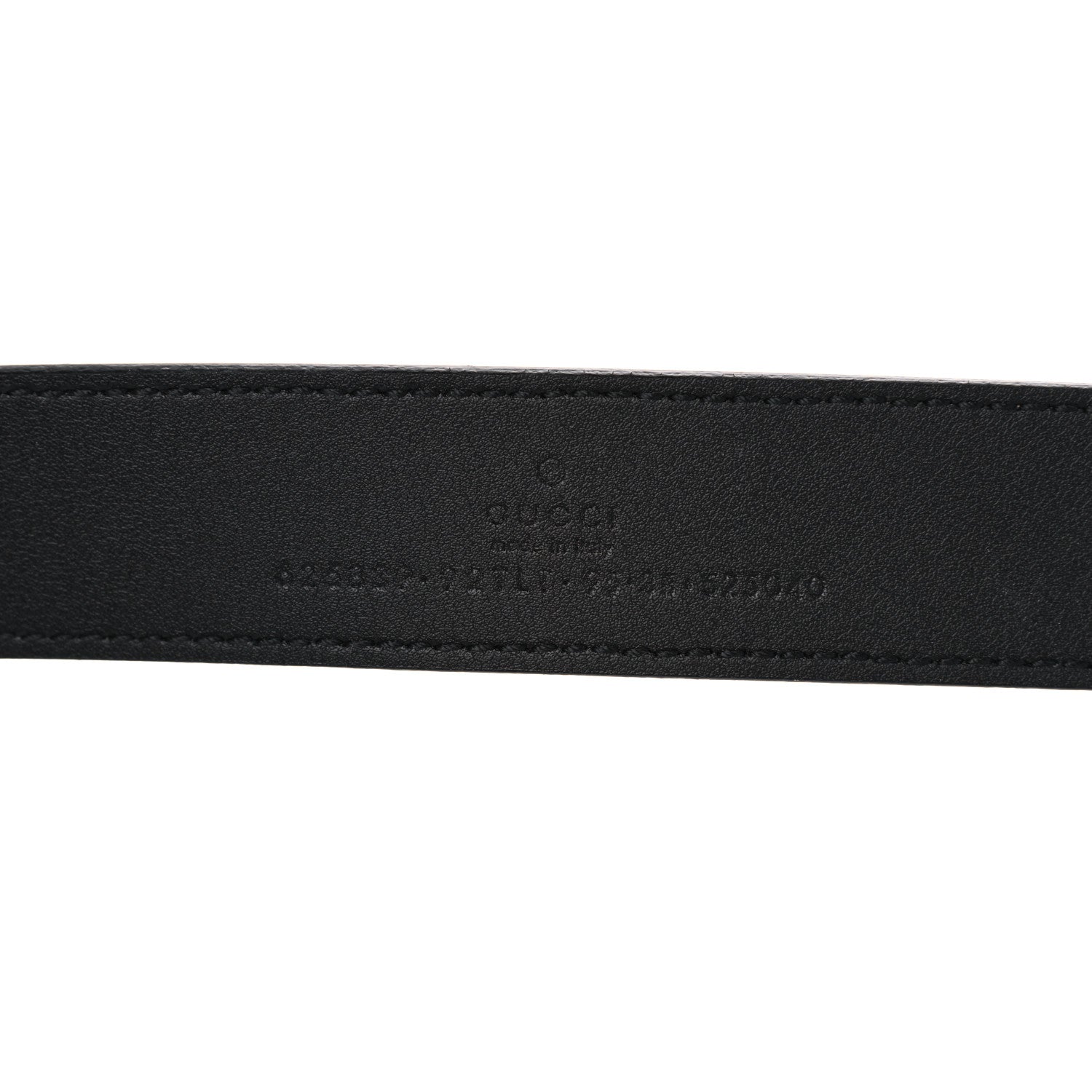 Gucci GG Supreme Monogram Matte Plutone Calfskin Double G 30mm Belt 95 38 Beige Ebony Black 4 of 6