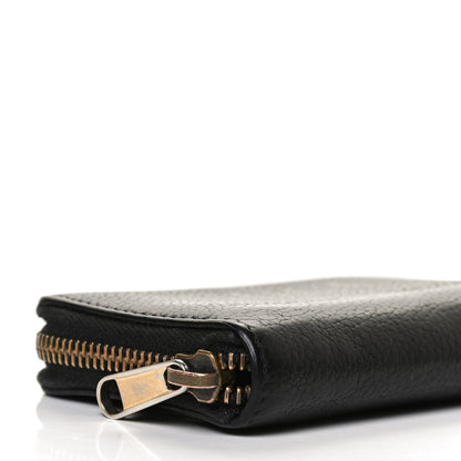 Gucci Calfskin Logo Zip Around Card Case Black 7 of 10