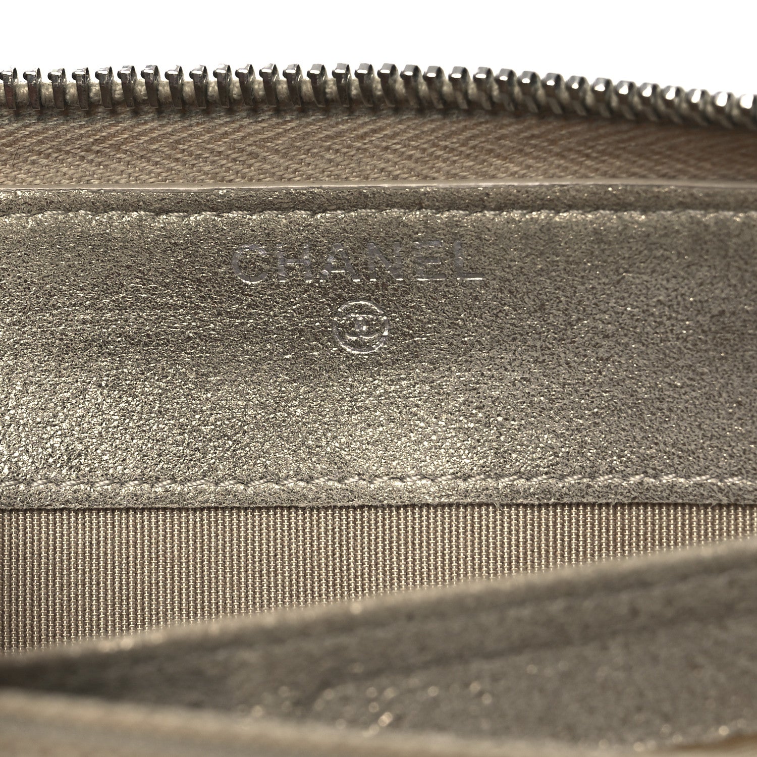 Chanel Iridescent Lambskin Quilted CC Long Zipped Wallet Gold 6 of 12