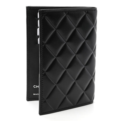 Chanel Calfskin Quilted Passport Holder Black 3 of 6
