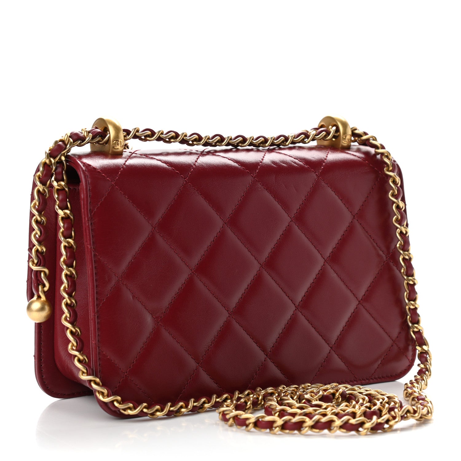 Chanel Calfskin Quilted Mini Perfect Fit Flap Burgundy 3 of 13