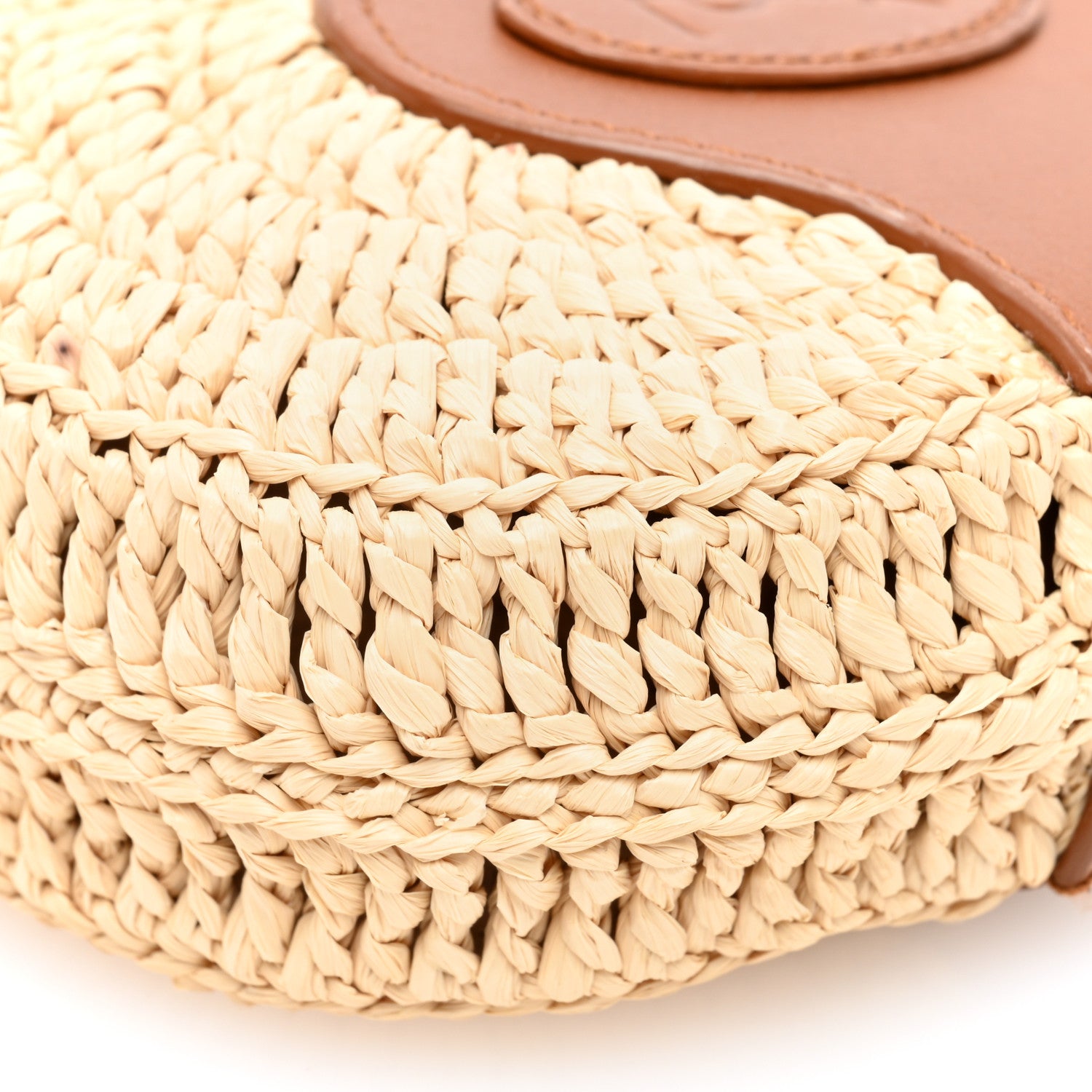 Saint Laurent Raffia Round Camera Bag Beige Naturel 9 of 9