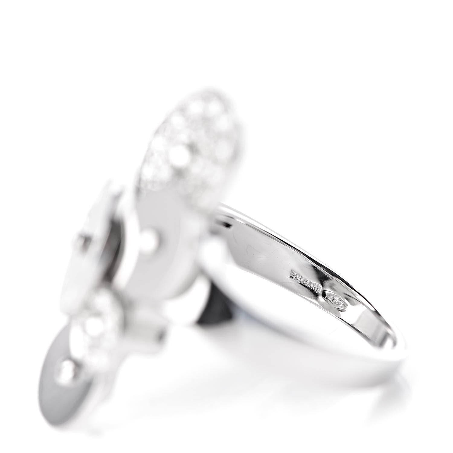 Bulgari 18K White Gold Diamond Cicladi Ring 50 5.25 5 of 6