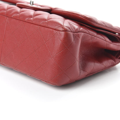 Chanel Caviar Quilted Jumbo Double Flap Red 8 of 11