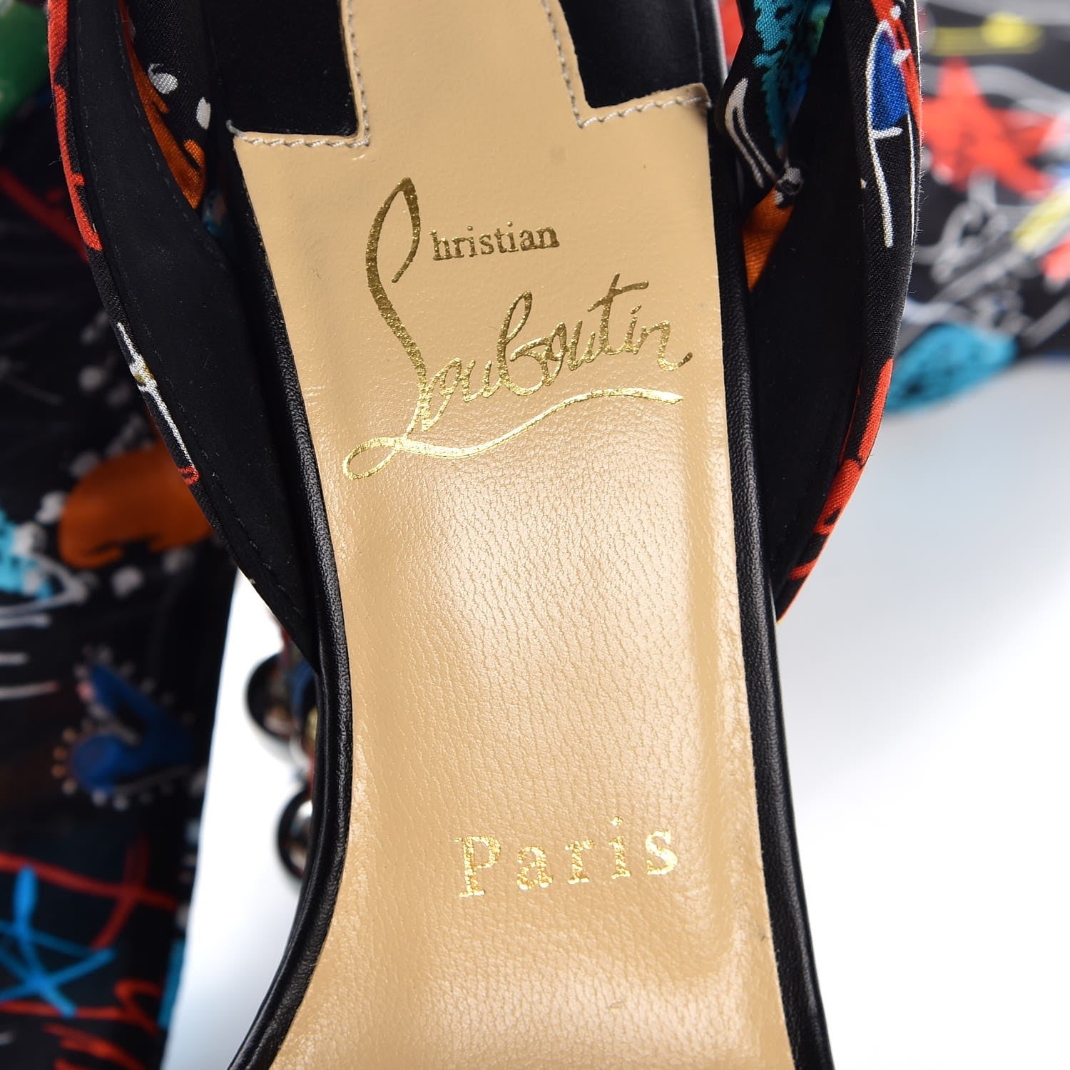 Christian Louboutin Patent Crepe Satin Loubitag Levantine 120 Wedge Sandals 36 Black 7 of 9