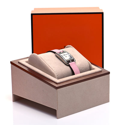 Hermes Stainless Steel Swift Diamond Pink Sapphire Mother of Pearl 23mm Cape Cod Quartz Watch Rose Sakura 7 of 7