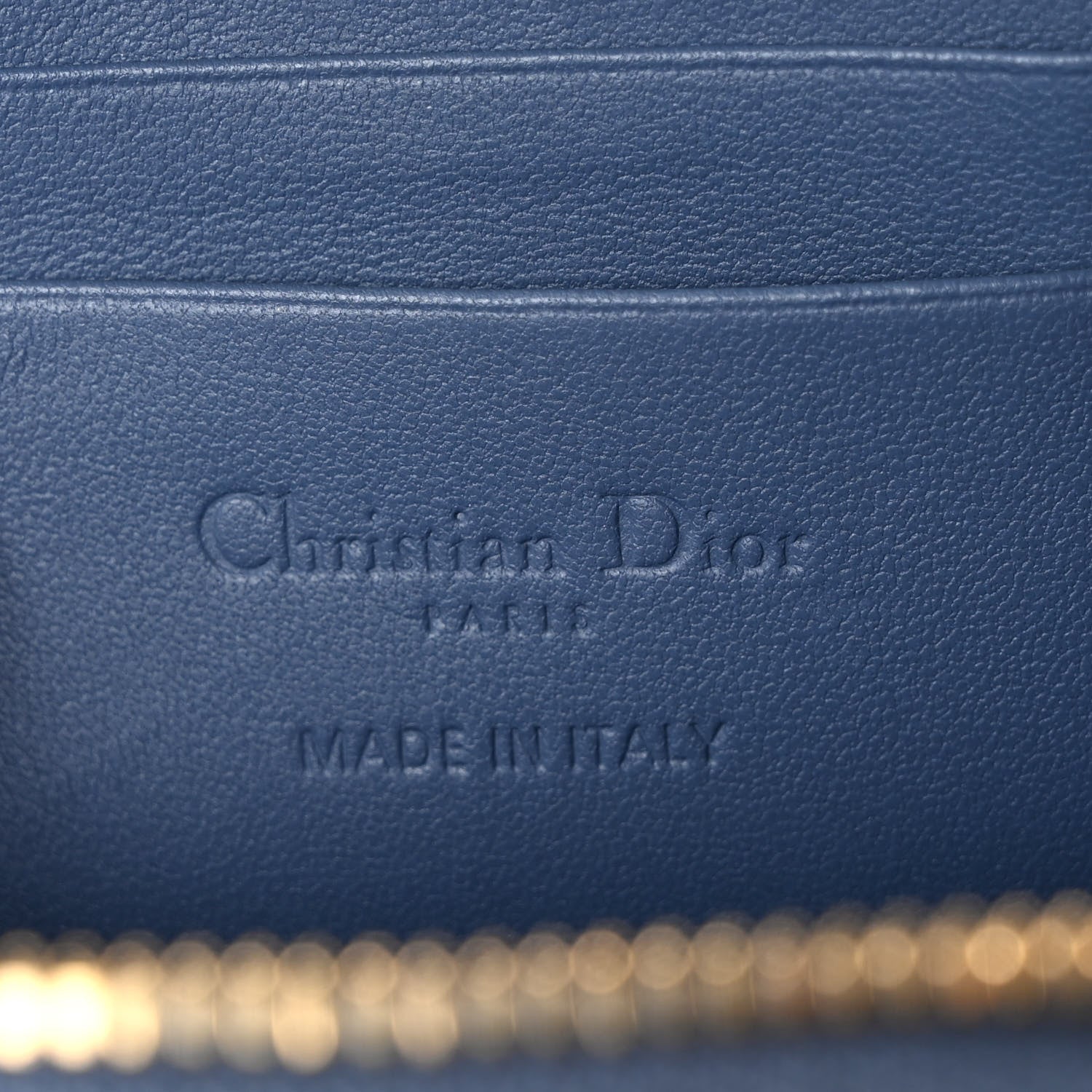 Christian Dior Lambskin Cannage Lady Dior Phone Holder Denim Blue 6 of 8
