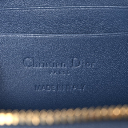 Christian Dior Lambskin Cannage Lady Dior Phone Holder Denim Blue 6 of 8