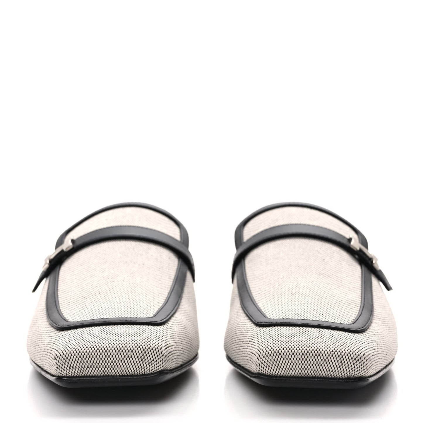 Canvas Calfskin Womens Groupie Mules 40 Prunoir Black