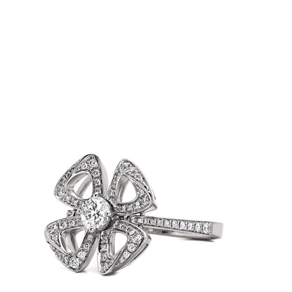 Bulgari 18K White Gold Diamond Fiorever Ring 48 4.5 4 of 6