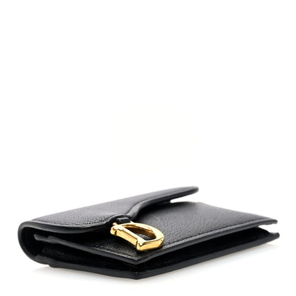 Christian Dior Goatskin Saddle Card Holder Black 4 of 7