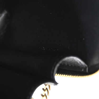 Celine Smooth Calfskin Cuir Triomphe Clutch on Chain Black 7 of 11