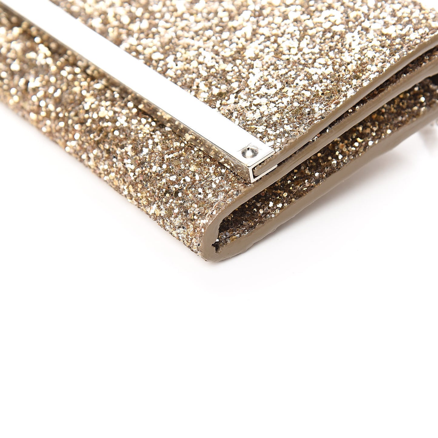 Glitter Milla Wallet on Chain Gold