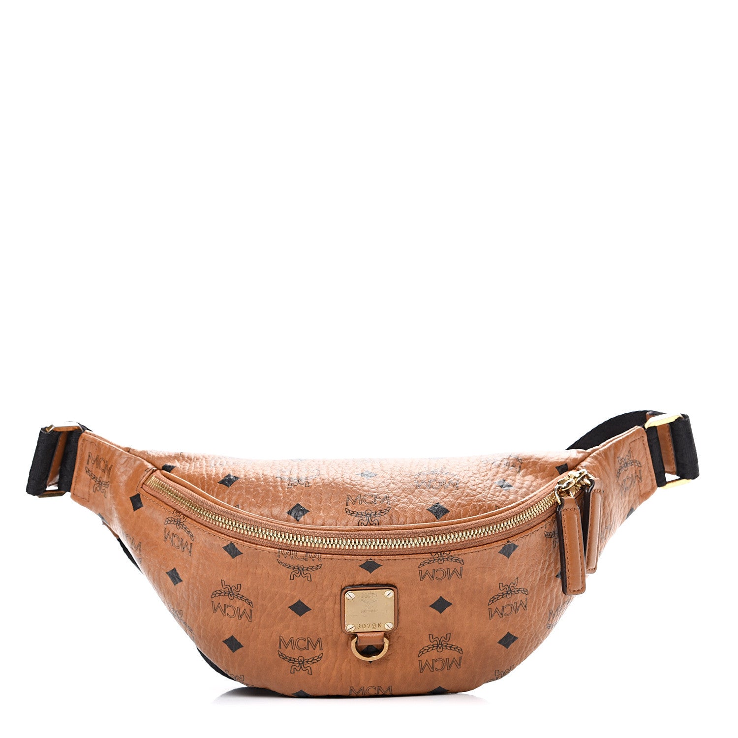 MCM Visetos Small Fusten Belt Bag Cognac 1 of 14