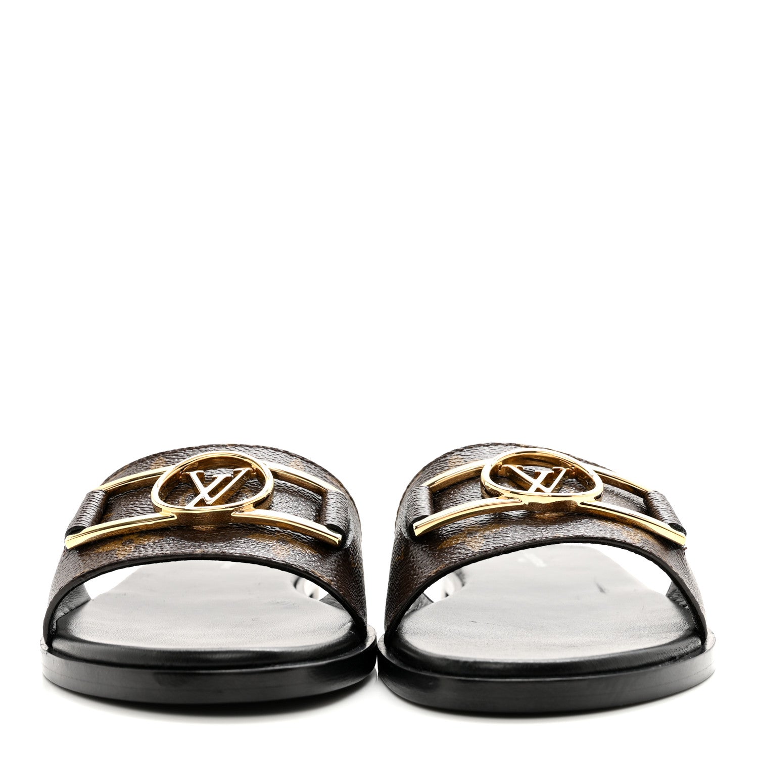 Louis Vuitton Patent Monogram Lock It Flat Mules 36.5 2 of 14