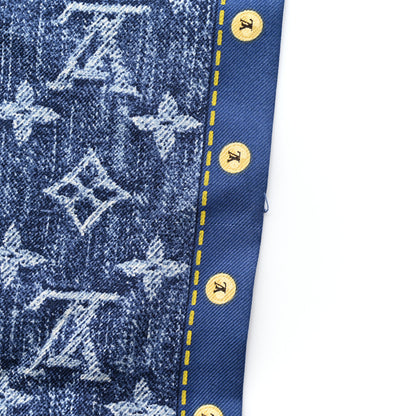 Louis Vuitton Silk Monogram Denim Bandeau Blue 3 of 6