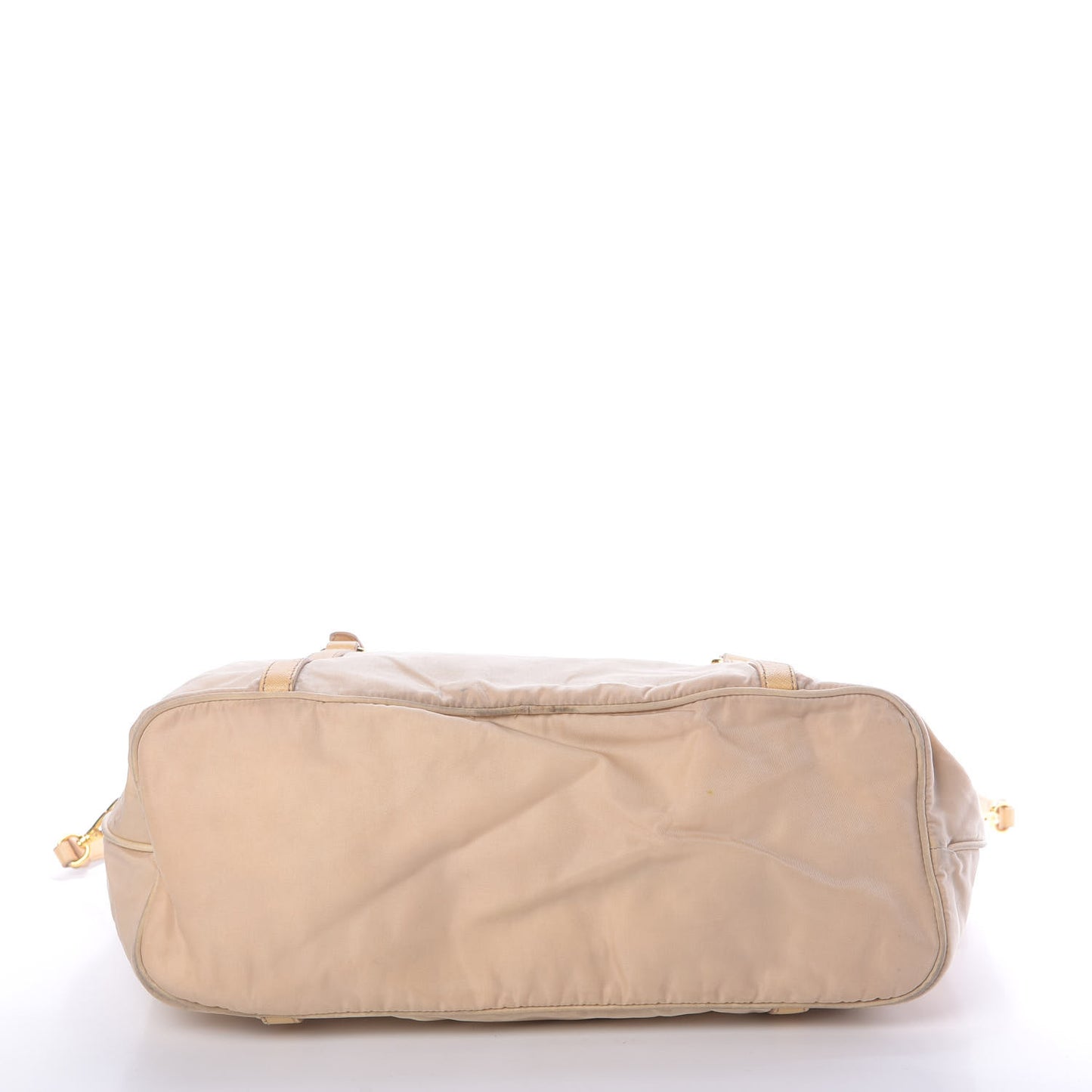 Tessuto Nylon Nappa Shoulder Bag Beige