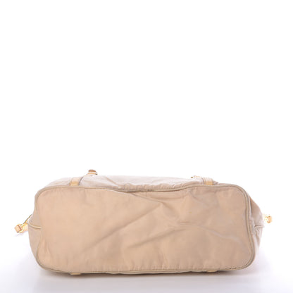 Prada Tessuto Nylon Nappa Shoulder Bag Beige 14 of 18