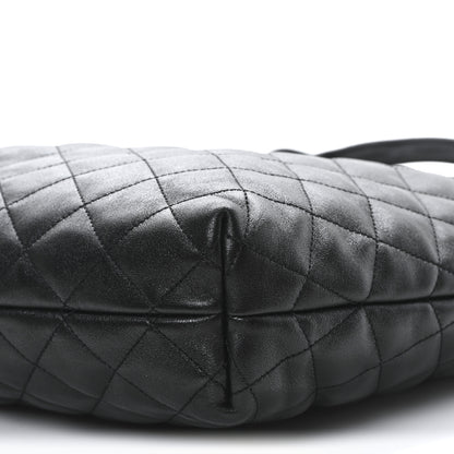 Saint Laurent Lambskin Quilted Maxi Icare Shopping Tote Black 11 of 11